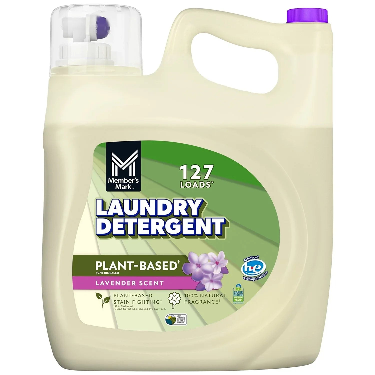 Member's Mark Plant Based Liquid Laundry Detergent, Lavender, 127 loads, 196 fl. oz. - USA MEGA SHOP