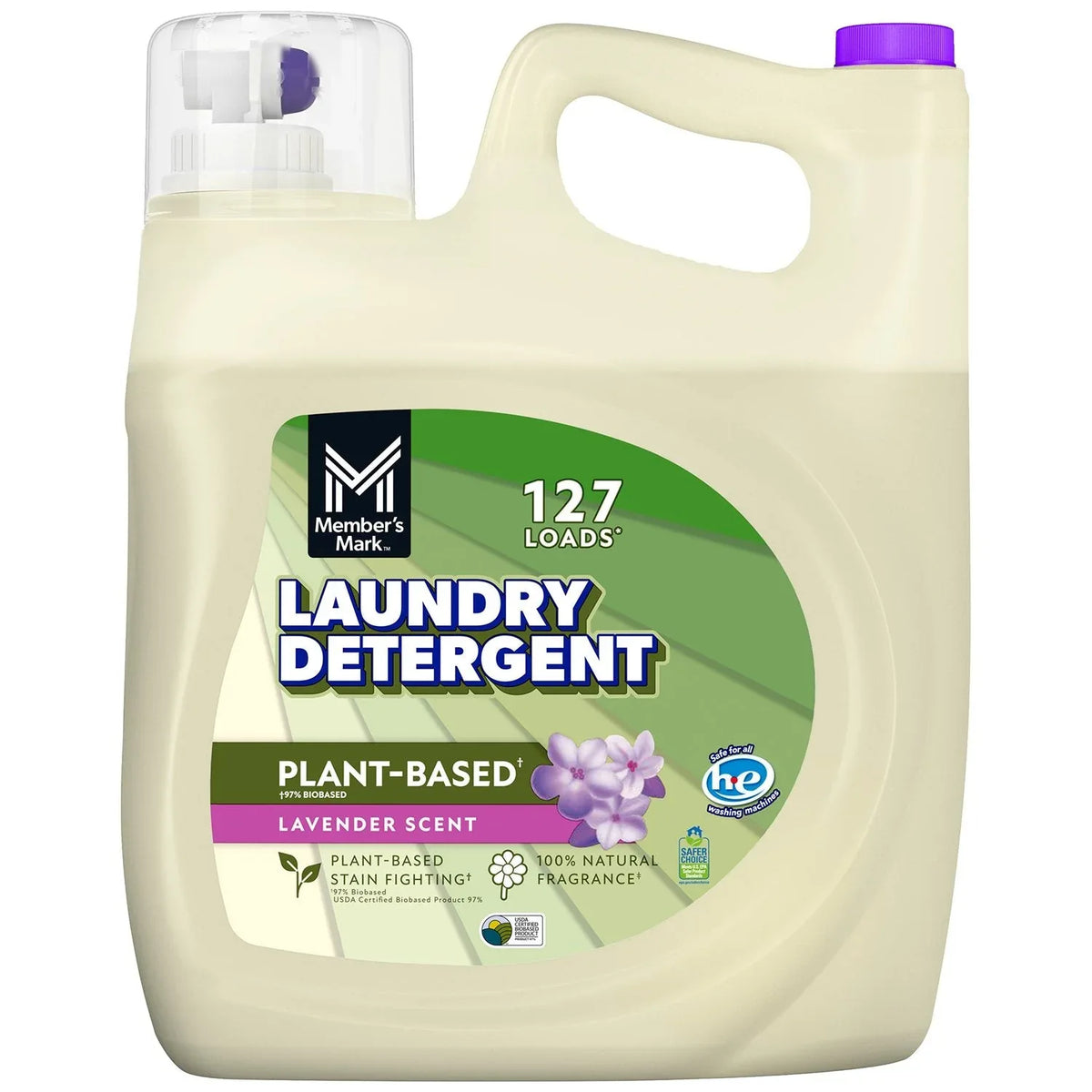 Member's Mark Plant Based Liquid Laundry Detergent, Lavender, 127 loads, 196 fl. oz. - USA MEGA SHOP
