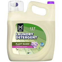 Lavender plant-based liquid laundry detergent jug, purple cap, 127 loads