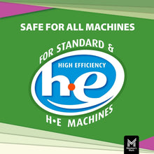 Plant-based lavender laundry detergent H-E machine safety badge