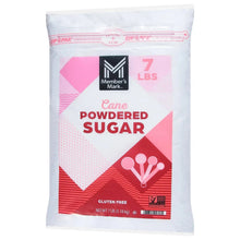 Powdered sugar bag, 7 lbs, gluten free, net wt 7 lb (3.18 kg).