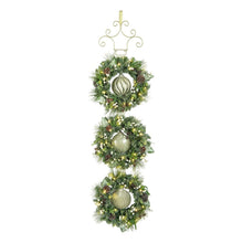 Member's Mark Pre-Lit 3 Wreath Flocked Door Hanger
