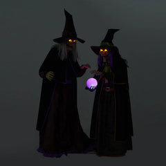 Member's Mark Pre-Lit Animated Crystal Ball Witches, Set of 2 - USA MEGA SHOP