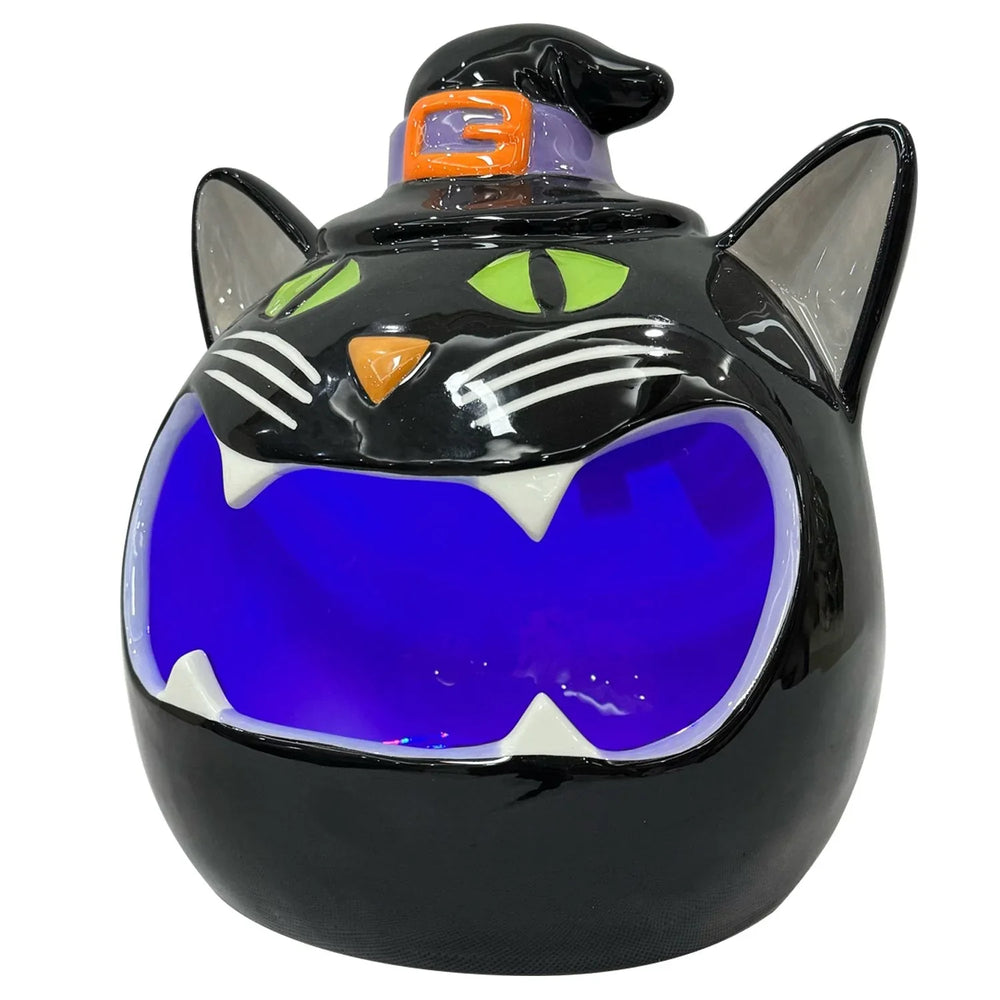 Member's Mark Pre-Lit Ceramic Cat Halloween Candy Bowl - USA MEGA SHOP