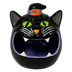 Member's Mark Pre-Lit Ceramic Cat Halloween Candy Bowl