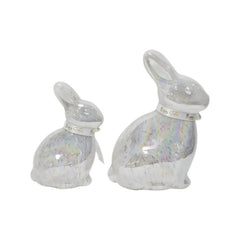Member's Mark Pre-Lit Glass Bunny Décor, Set of 2