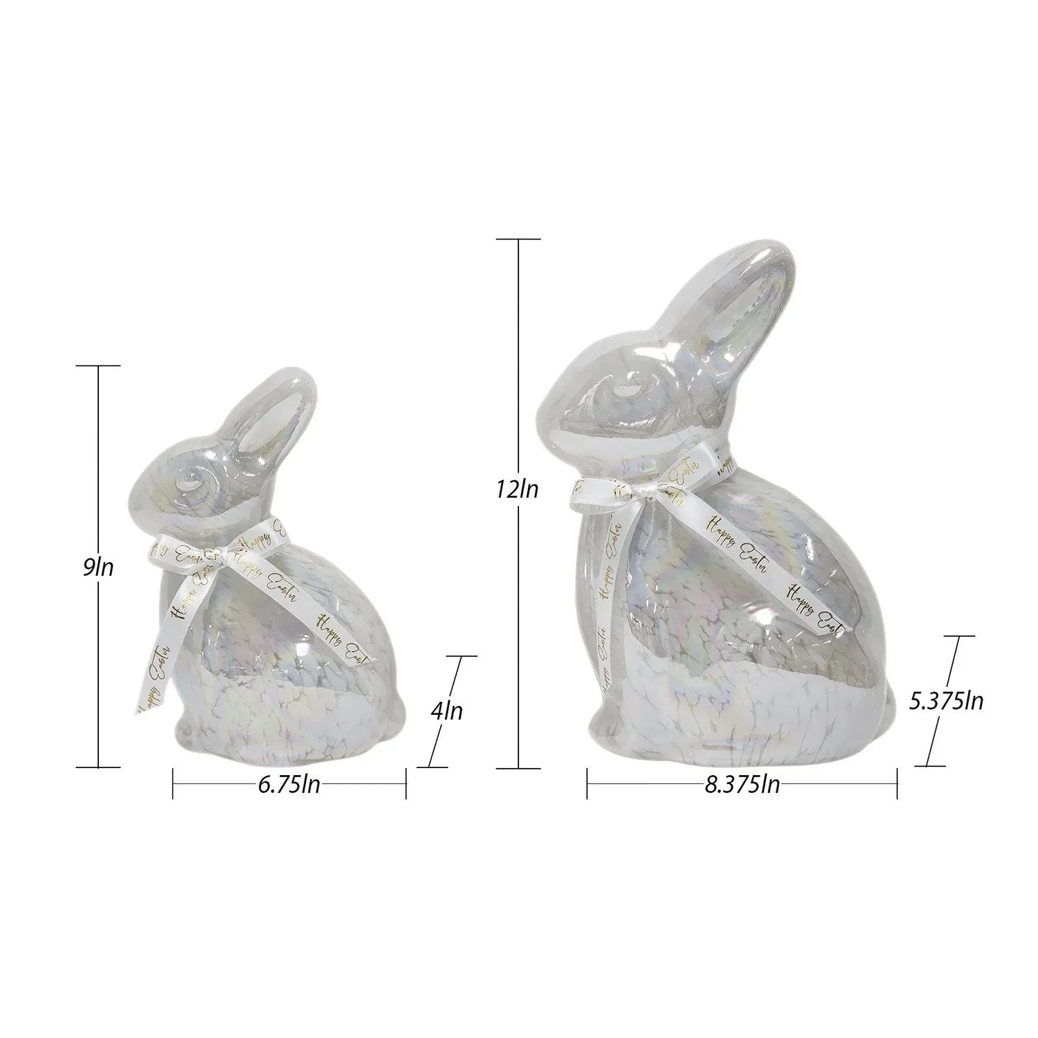 Member's Mark Pre-Lit Glass Bunny DÃ©cor, Set of 2 - USA MEGA SHOP