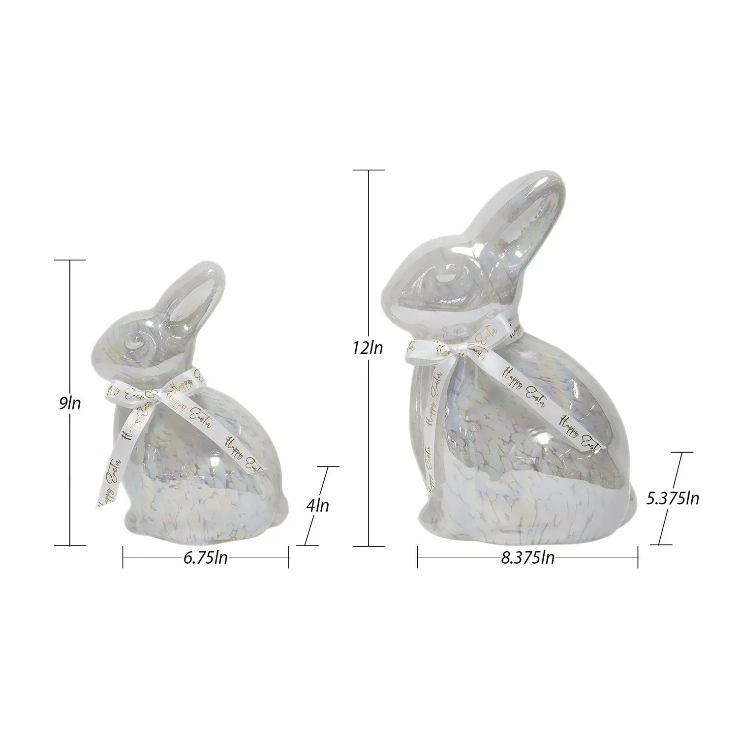Member's Mark Pre-Lit Glass Bunny Décor, Set of 2