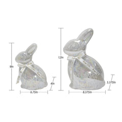 Member's Mark Pre-Lit Glass Bunny Décor, Set of 2