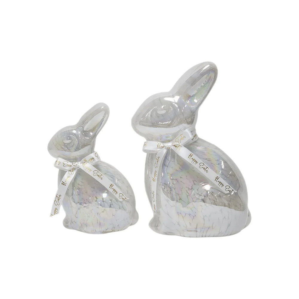 Member's Mark Pre-Lit Glass Bunny DÃ©cor, Set of 2 - USA MEGA SHOP