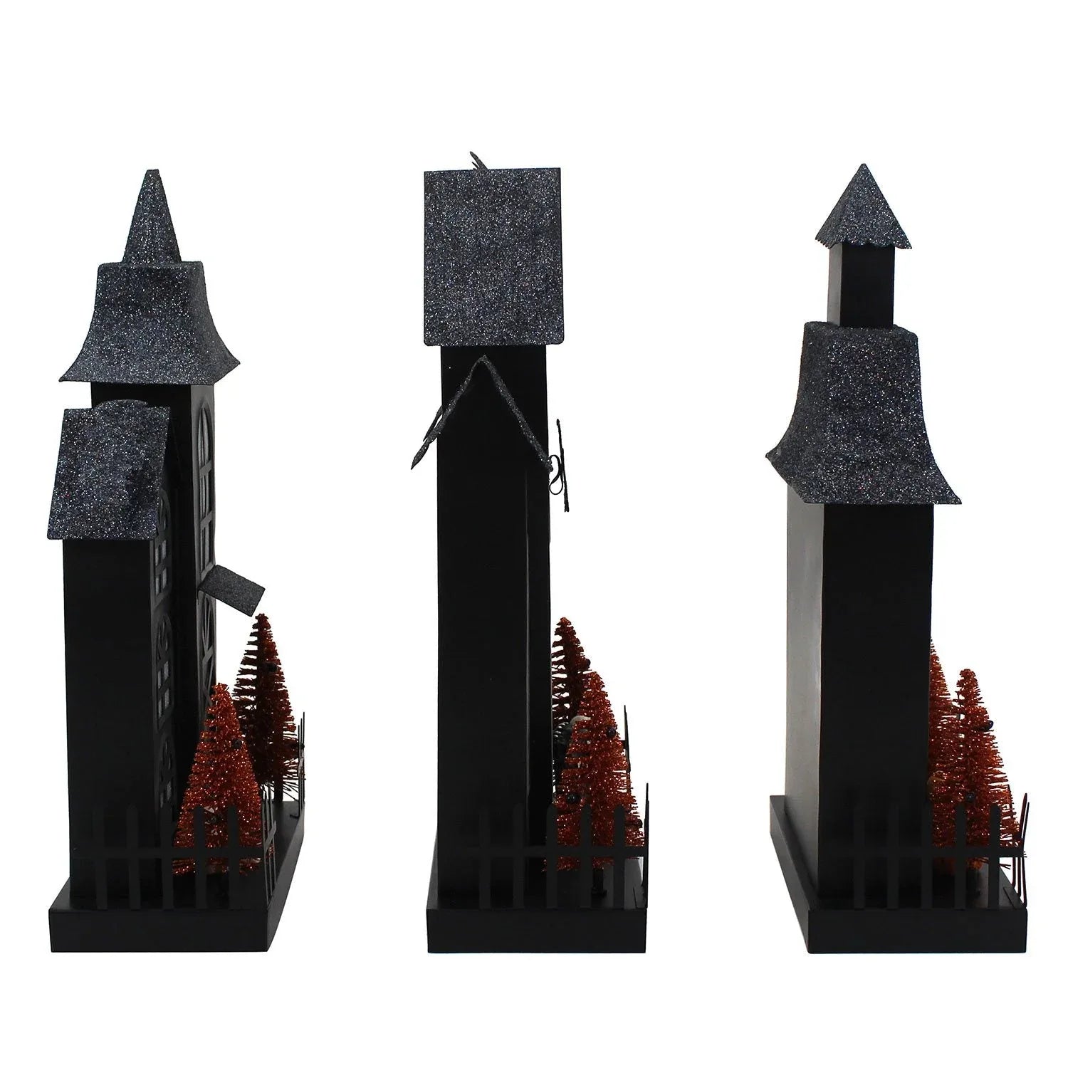 Member's Mark Pre-Lit Metal Halloween Houses, Set of 3 - USA MEGA SHOP