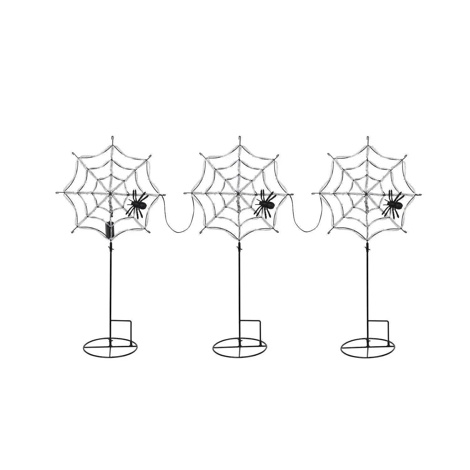 Member's Mark Pre-Lit Spiderweb Lawn Stakes, Set of 3