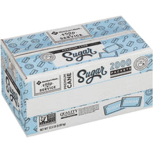 Cane sugar packet box, 2000 count, blue-and-white package