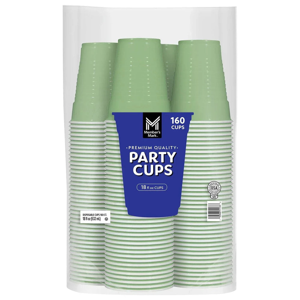 Member's Mark Premium Quality Green Cups, 18 fl. oz., 160ct. - USA MEGA SHOP