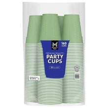 Green disposable party cups, 18 oz, stack pack of 160 cups