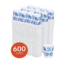Paper bath cold cups bundle, white with blue floral print, 600 ct