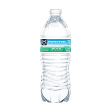 Purified water bottle with recyclable label and clear plastic body