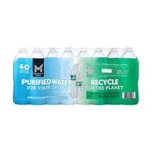 Purified water 16.9 fl oz bottle multipack with blue and black labels