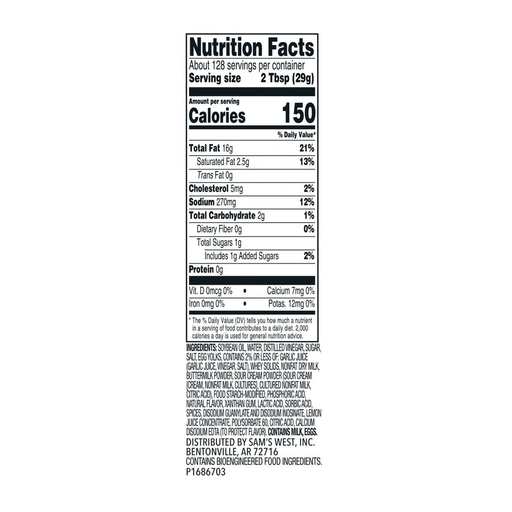 Member's Mark Ranch Dressing, 1 gal. - USA MEGA SHOP