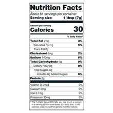 Nutrition facts label for crumbled bacon, serving size 1 tbsp (7g)