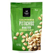 Roasted pistachios with sea salt in green bag, 48 oz