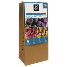 24-pack seed potato bag with front label and assorted potato photos