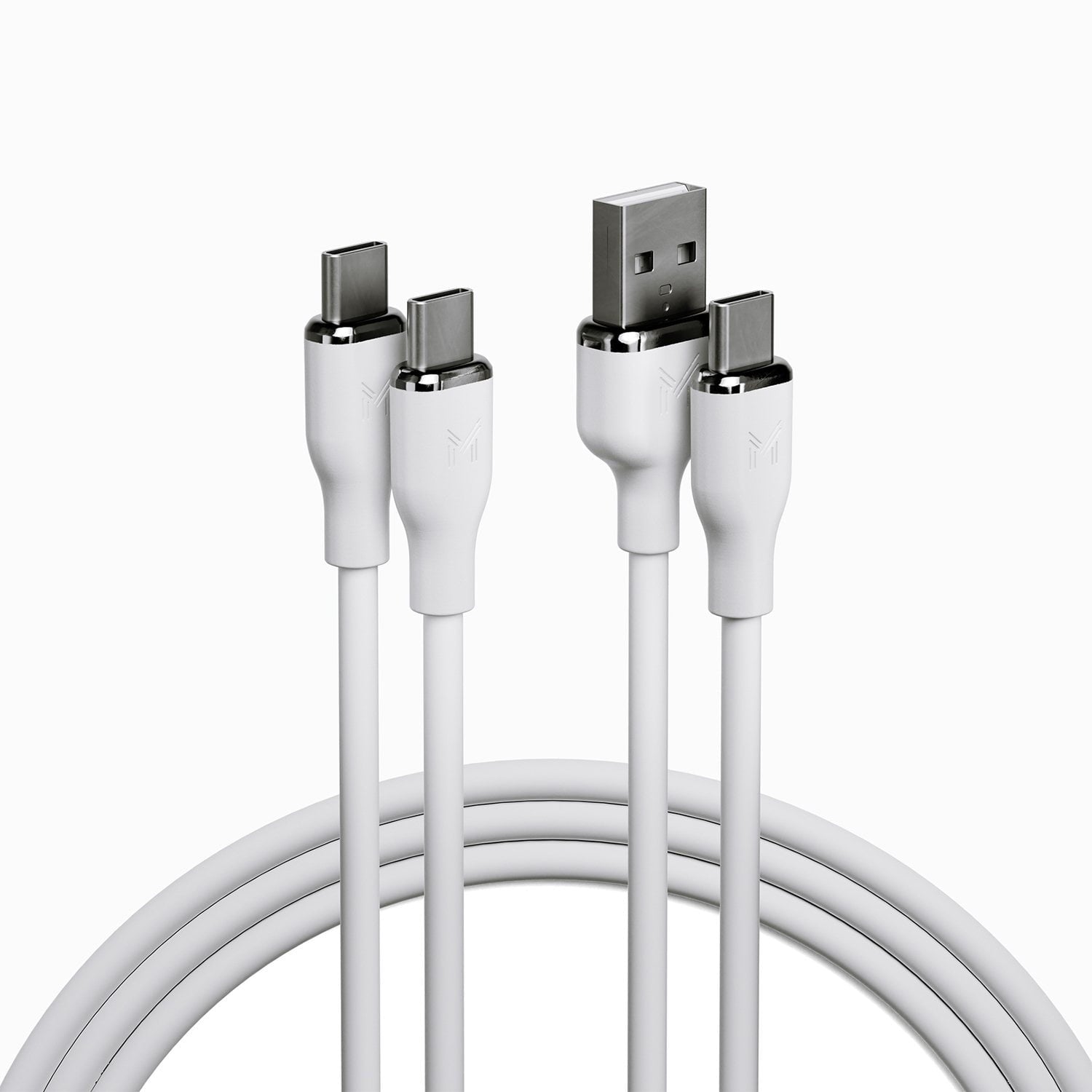 Member's Mark Silicone USB-C Cable Set, 2pack(3' USB-A to USB-C & 6' USB-C to USB-C)