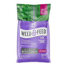 Southern Weed & Feed lawn treatment bag with purple front label