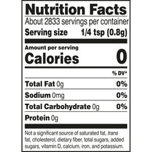 Nutrition Facts panel for Spanish style paprika, serving size 1/4 tsp (0.8g)