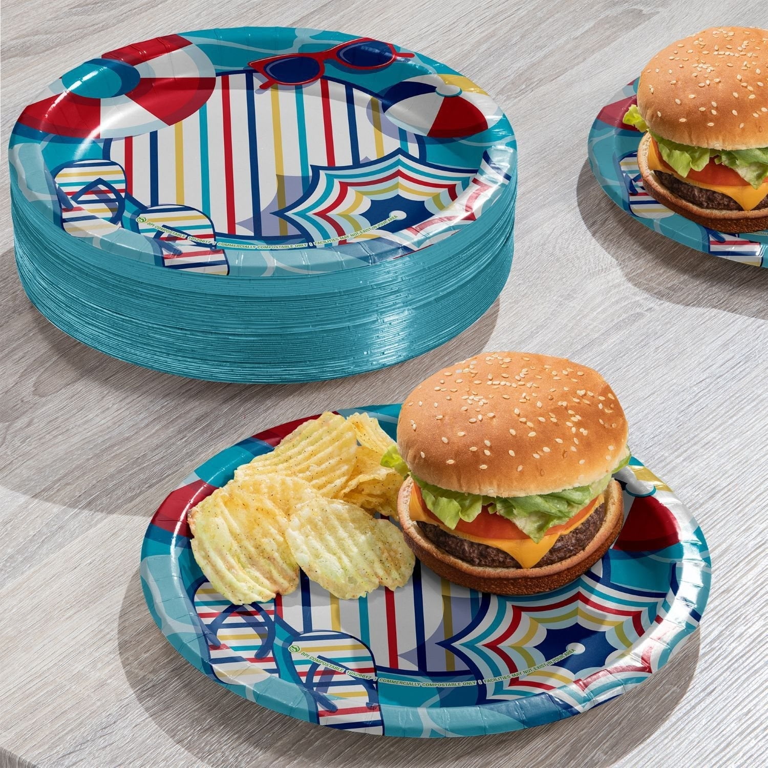 Member's Mark Summer Paper Plates, 10", 85 ct.
