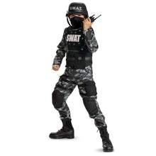 Children's SWAT camouflage costume with helmet, face mask, and tactical vest