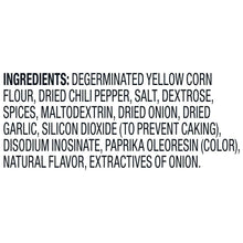 Taco seasoning ingredient list text on the label