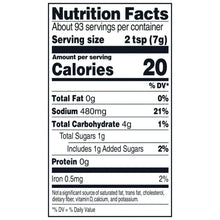 Nutrition Facts label for taco seasoning blend, serving size 2 tsp (7 g)