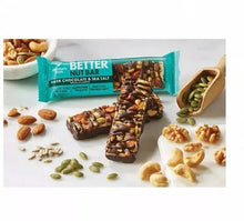 Dark chocolate and sea salt nut bar pieces with nuts and seeds