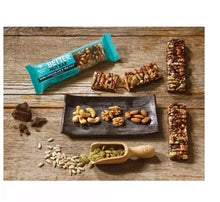 Dark chocolate and sea salt nut bar pieces with nuts and seeds
