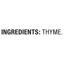 Thyme leaves seasoning ingredients panel reading "INGREDIENTS: THYME".