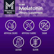 Timed-release melatonin dietary supplement graphic showing no artificial colors, flavors