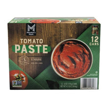 Member's Mark tomato paste 12-pack box with bowl graphic, 6 oz cans