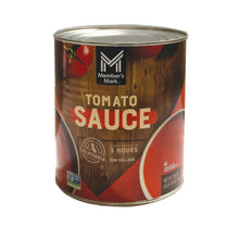 Tomato sauce can front with Member's Mark logo and Tomato Sauce graphic