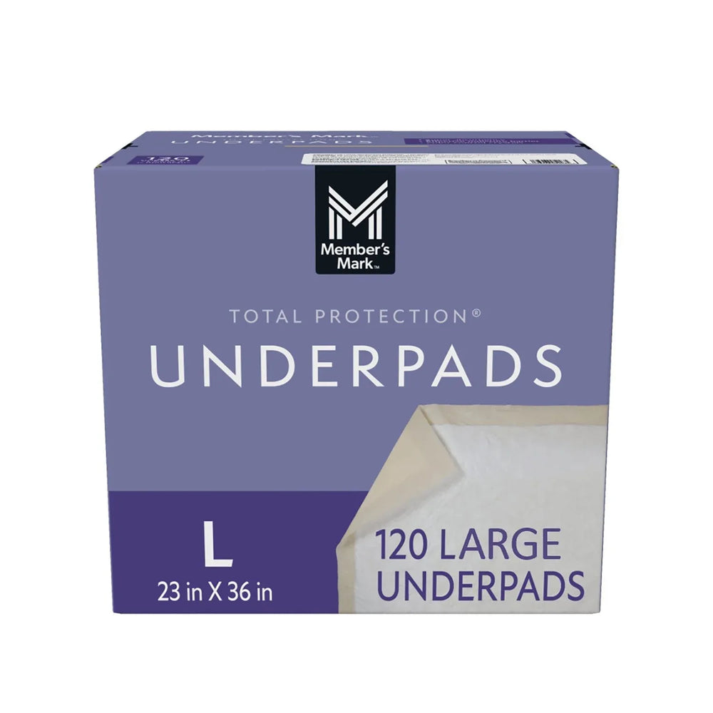 Member's Mark Total Protection Underpads, Large, 120 ct. - USA MEGA SHOP