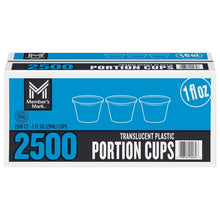 Translucent plastic portion cups 1 fl oz, 2500-count retail box