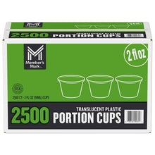 Member's Mark translucent 2 fl oz portion cups, 2500 ct bulk pack, disposable plastic