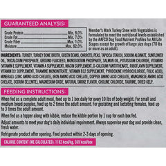 Member's Mark Turkey Stew with Vegetables Wet Dog Food, 11 oz., 24 boxes