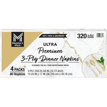 Member's Mark 3-ply white dinner napkins multipack, Ultra Premium packaging