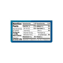 Nutrition Facts panel for whole cashews