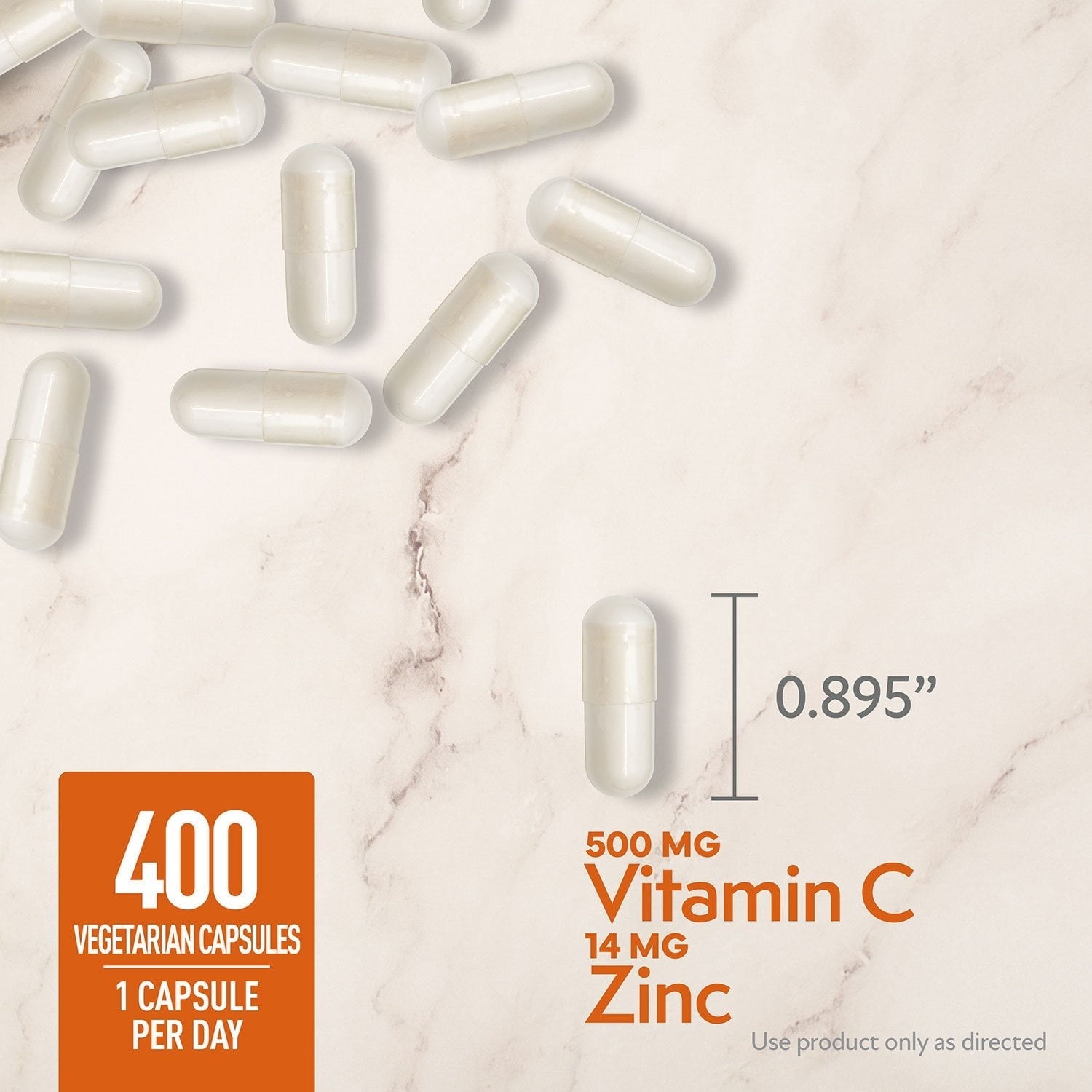 Member's Mark Vitamin C with Zinc Capsules, 400 ct.