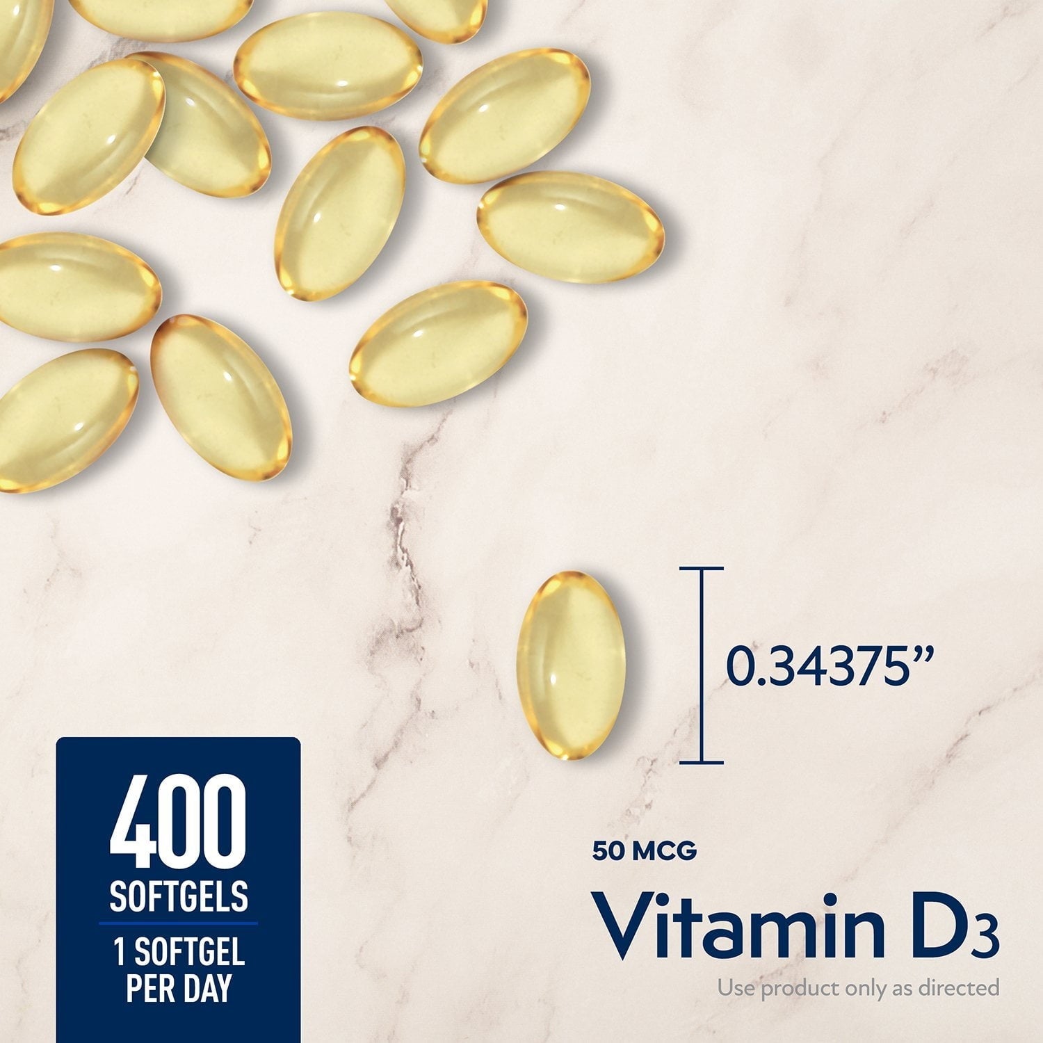 Member's Mark Vitamin D3, 50 mcg, 400 ct.