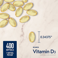 Member's Mark Vitamin D3, 50 mcg, 400 ct.