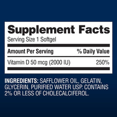 Member's Mark Vitamin D3, 50 mcg, 400 ct.