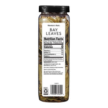 Bay leaves jar back label with Nutrition Facts, ingredients, and barcode